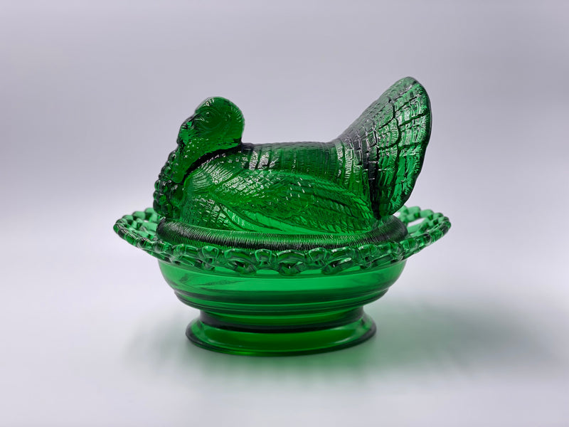 Mosser Glass 'Turkey on Basket' in 'Green' image 0