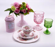 Mosser Glass 6" Cake Stand in 'Crown Tuscan' Pink image 1