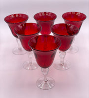 Abigail's 'Bubble' Glass Goblet in Ruby Red image 1