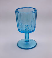 Vintage 'Panel Grape' Light Blue Goblet image 2