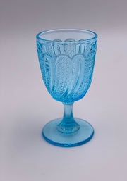 Vintage 'Princess Feather' Light Blue Goblet image 0