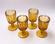 Vintage 'Panel Grape' Amber Goblet image 2