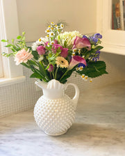 Vintage 'Hobnail' Pitcher in Milk White image 1