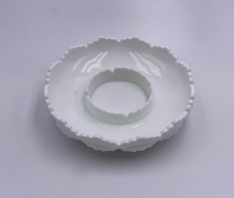 Vintage Fenton 'Hobnail' Chip & Dip Plate image 0