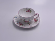 Vintage 'Rose & Red Daisy' Teacup & Saucer image 1