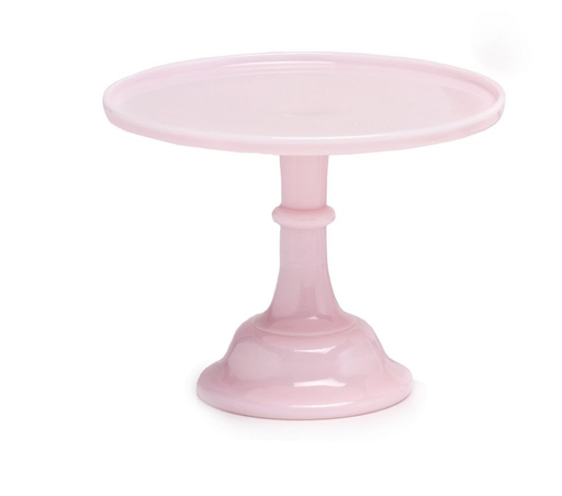 Mosser Glass 10" Cake Stand in 'Crown Tuscan' Pink image 0