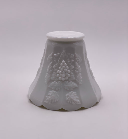 Vintage 'Paneled Grape' Flat Flower Pot in 'Milk Glass' image 1