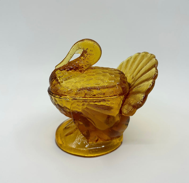 Vintage L.E. Smith 'Covered Turkey'  in 'Amber' image 1