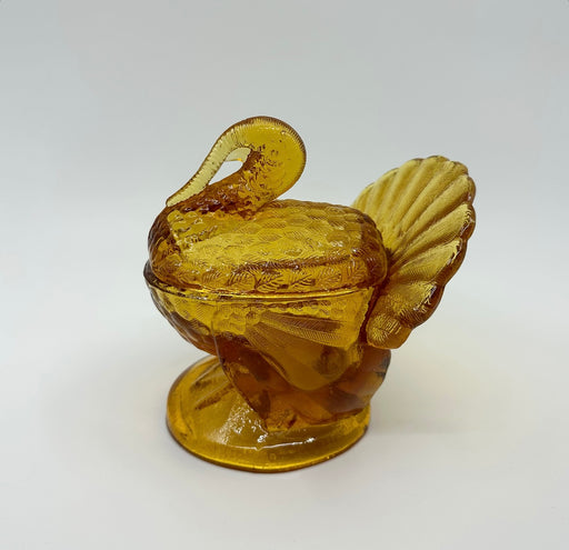 Vintage L.E. Smith 'Covered Turkey'  in 'Amber' image 1