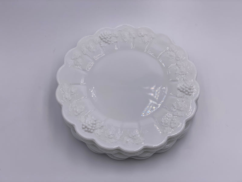 Vintage Westmoreland 'Paneled Grape' Luncheon Plate in 'Milk White' image 2