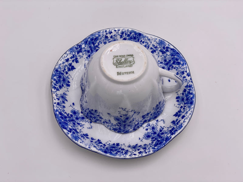 Vintage Shelley 'Dainty Blue' Teacup & Saucer image 3