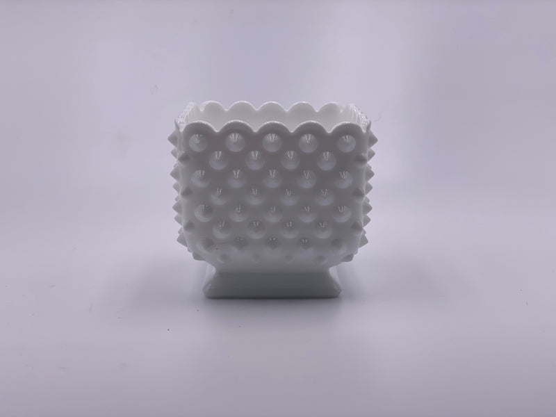 Vintage Fenton 'Hobnail' Planter in 'Milk White' image 0