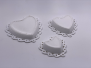 Trio of 'Nesting' Heart Dishes in 'Milk White' (Set of Three) image 3