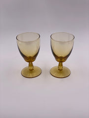 Vintage Glassware Trio in 'Amber' (Set of three) image 3
