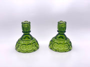 Vintage 'Moon & Stars' Candlesticks in 'Green' (Set of Two) image 0