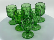 Vintage 'Moon & Stars' Emerald Green Goblet image 0