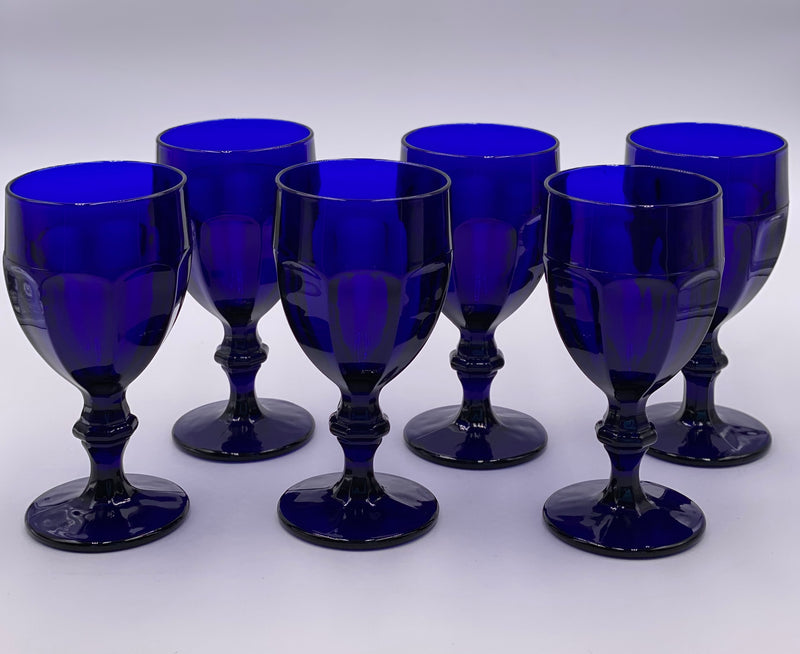 Vintage Libbey 'Gibraltar' Goblet in 'Cobalt' image 0