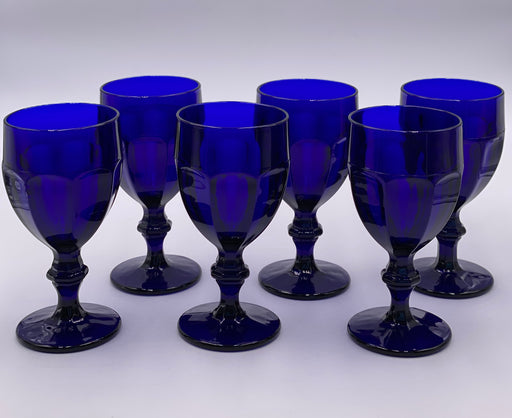 Vintage Libbey 'Gibraltar' Goblet in 'Cobalt' image 0