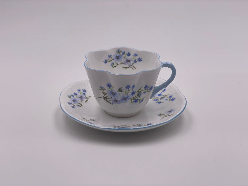 Vintage Shelley 'Blue Rock' Teacup & Saucer image 1