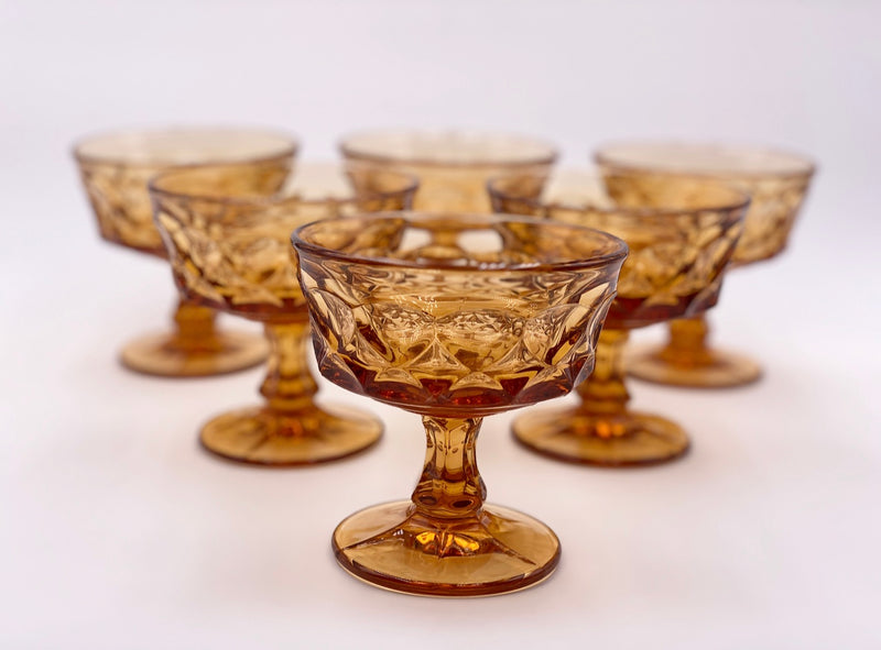 Vintage 'Fenton' Champagne Coupe in 'Amber' image 1