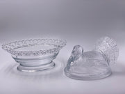 Mosser Glass 'Turkey on Basket' in 'Crystal Clear' image 1
