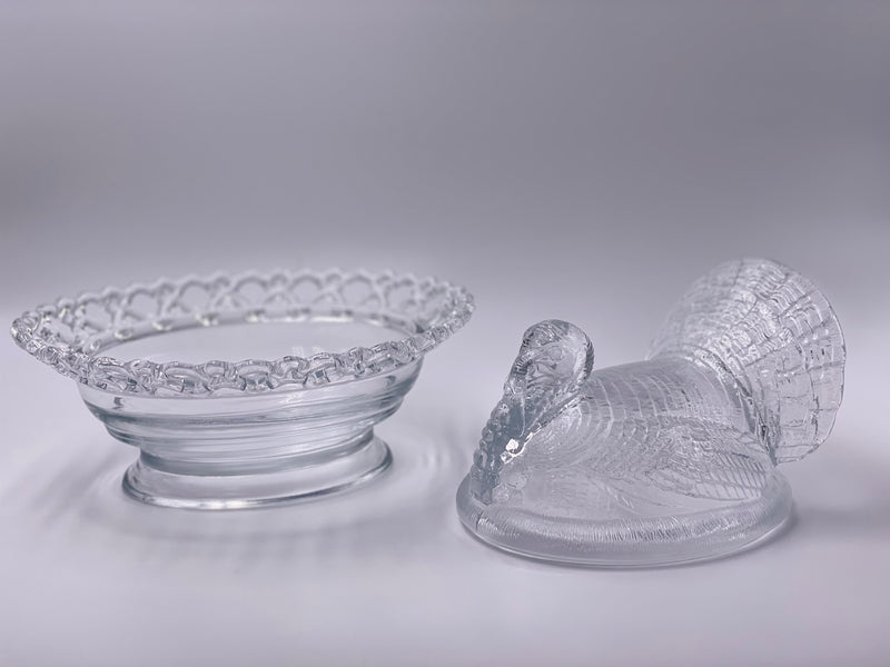 Mosser Glass 'Turkey on Basket' in 'Crystal Clear' image 1