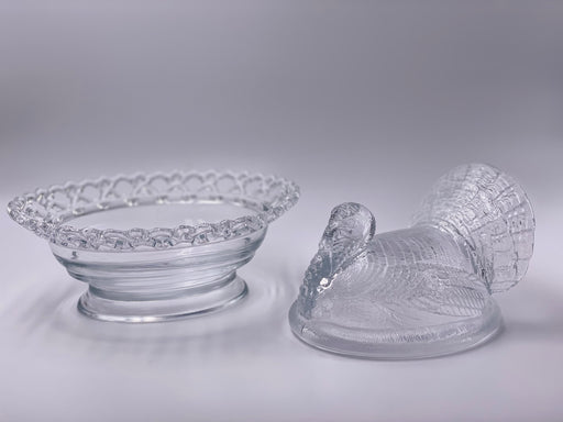 Mosser Glass 'Turkey on Basket' in 'Crystal Clear' image 1