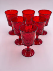Vintage 'Strawberry & Currant' Ruby Red Goblet image 0