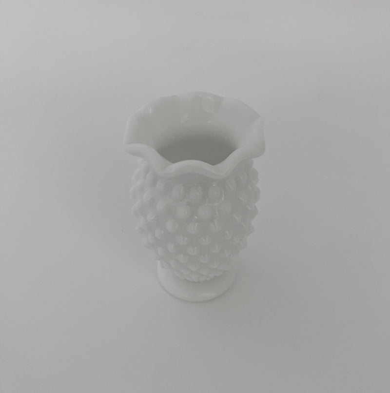 Vintage 'Fenton' Hobnail Milk Glass Bud Vase image 3