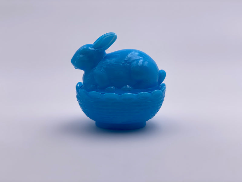 Mosser Glass 'Robins Egg Blue' Bunny Candy Dish image 0