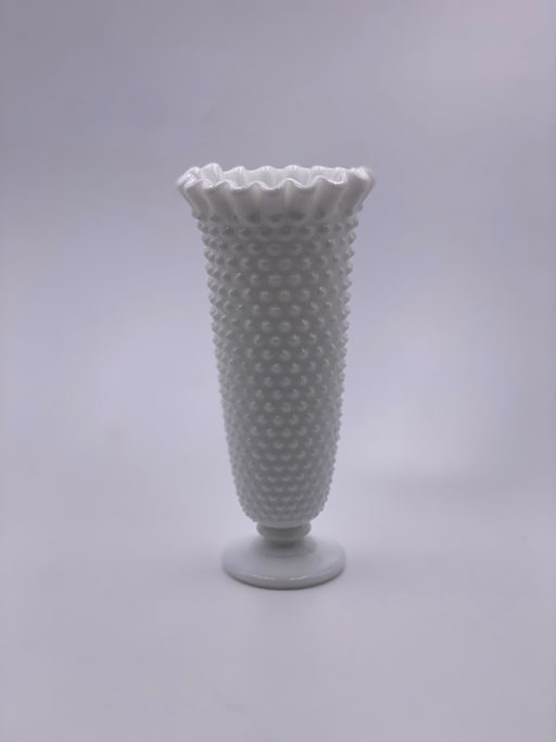 Vintage 'Fenton' Hobnail Vase in Milk Glass image 0