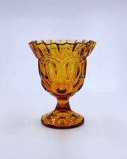 Vintage 'Moon & Stars' Piecrust Spooner in 'Amber' image 0