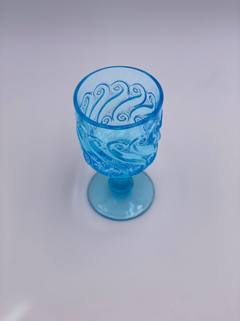 Vintage 'S' Light Blue Goblet image 1