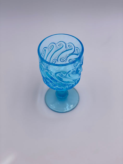 Vintage 'S' Light Blue Goblet image 1