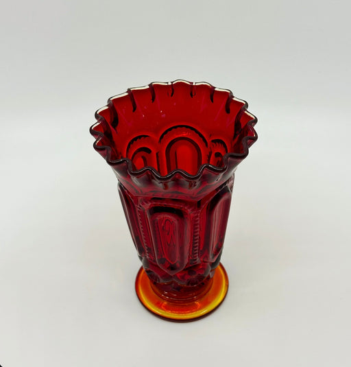 Vintage 'Moon & Stars' Vase in 'Amberina' image 0