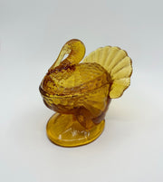 Vintage L.E. Smith 'Covered Turkey'  in 'Amber' image 0