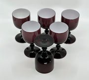 Vintage 'Murano Glass' Goblets in 'Amethyst' (Set of 8) image 1