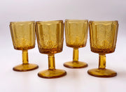 Vintage 'Panel Grape' Amber Goblet image 0