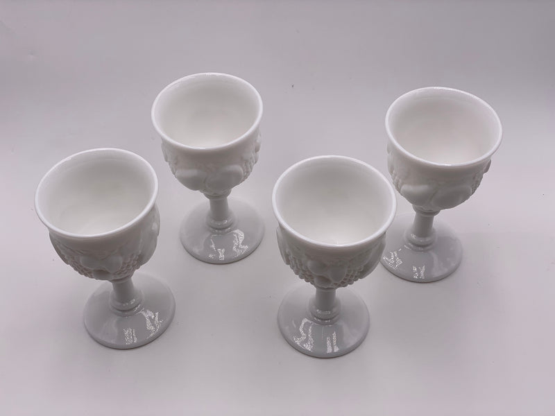 Vintage 'Della Robbia' Goblet in 'Milk Glass' image 3