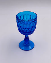 Vintage 'Thumbprint' Colonial Blue Goblet image 4