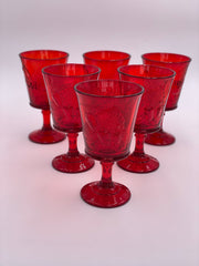 Vintage 'Strawberry & Currant' Ruby Red Goblet image 3