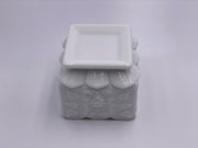 Vintage 'Paneled Grape' Square Planter in 'Milk White' image 1