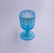Vintage 'Panel Grape' Goblet in Light Blue Opalescent image 2