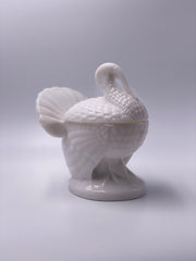 Vintage 'Turkey' Covered Dish in 'Milk Glass' image 0