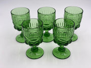 Vintage 'Eye Winker' Green Goblet image 1
