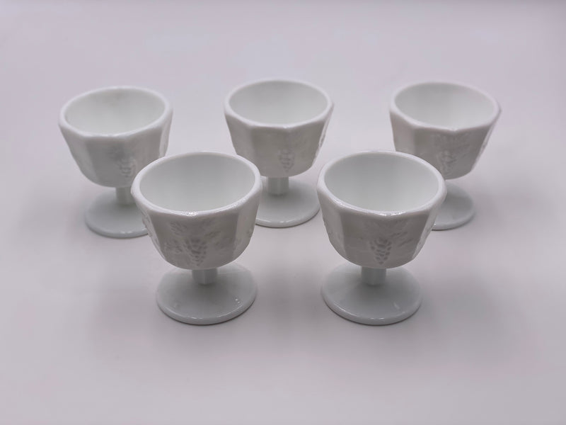 Vintage 'Paneled Grape' Parfait Cup in 'Milk Glass' image 1