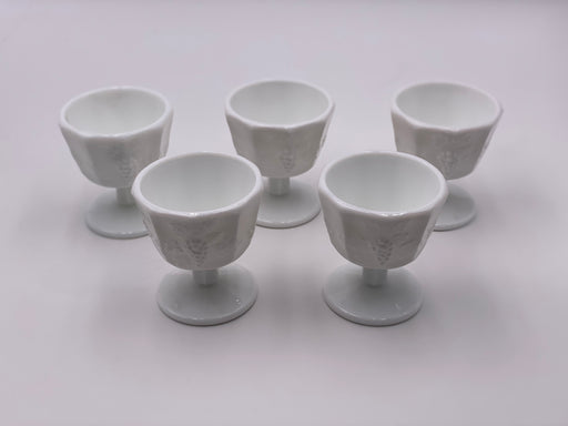 Vintage 'Paneled Grape' Parfait Cup in 'Milk Glass' image 1