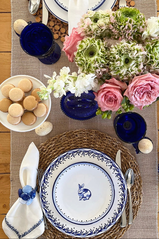 Vintage 'Bunny on Nest' in 'Cobalt' image 1