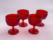 Vintage 'S' Ruby Red Champagne Coupe image 0