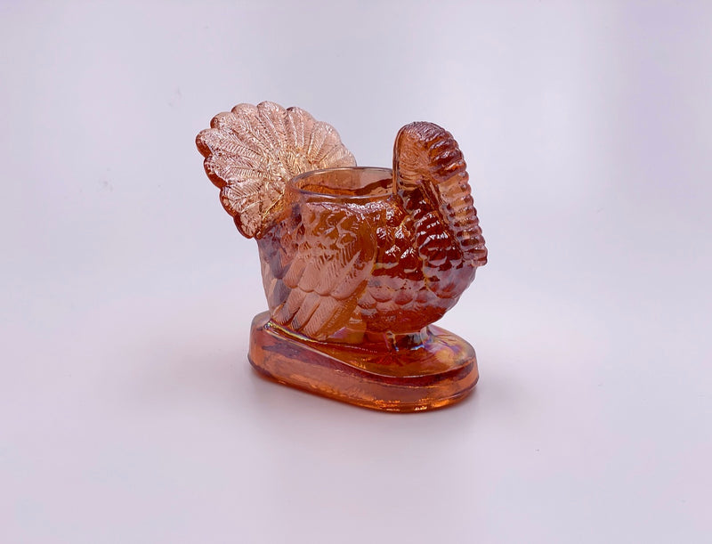 Mosser Glass 'Turkey Toothpick Holder' in 'Rose Gold Carnival' image 4